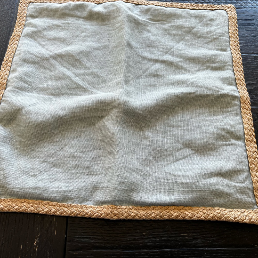 PotteryBarn linen pillow cover - 20x20. Sage Grass